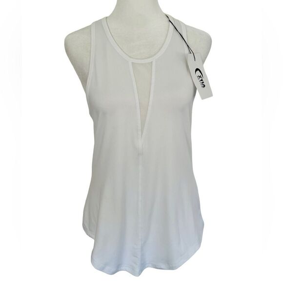 NWT ZYIA Active White Effortless Tank-Long size S - Picture 4 of 8